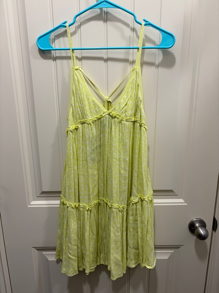 Target Lime Green Floral SpaghettiStrap Sundress